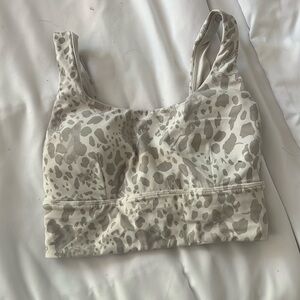 LuluLemon White Heritage Camo Sports Bra